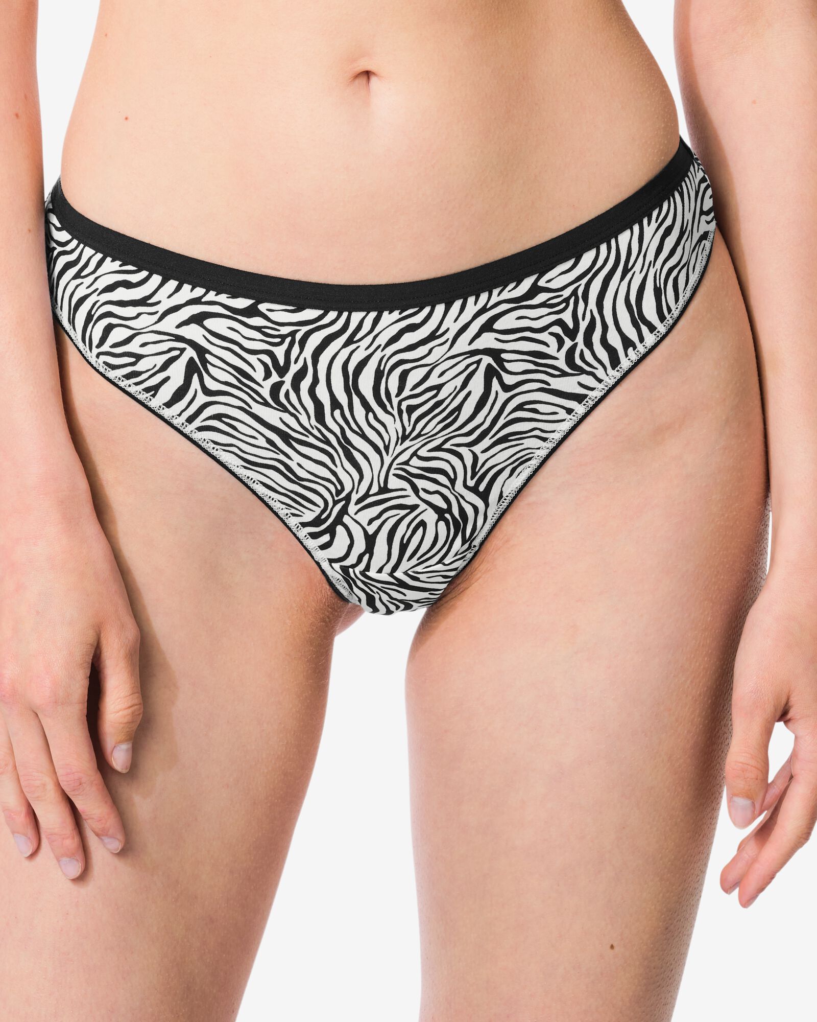 strings femme coton animal- lot de 2 noir noir - 19602054BLACK - HEMA