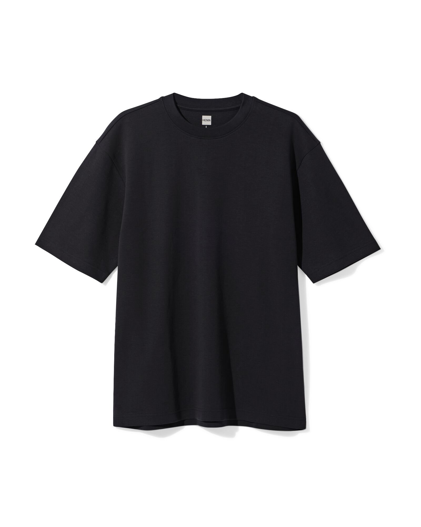 heren T-shirt Job oversized fit zwart zwart - 2179040BLACK - HEMA