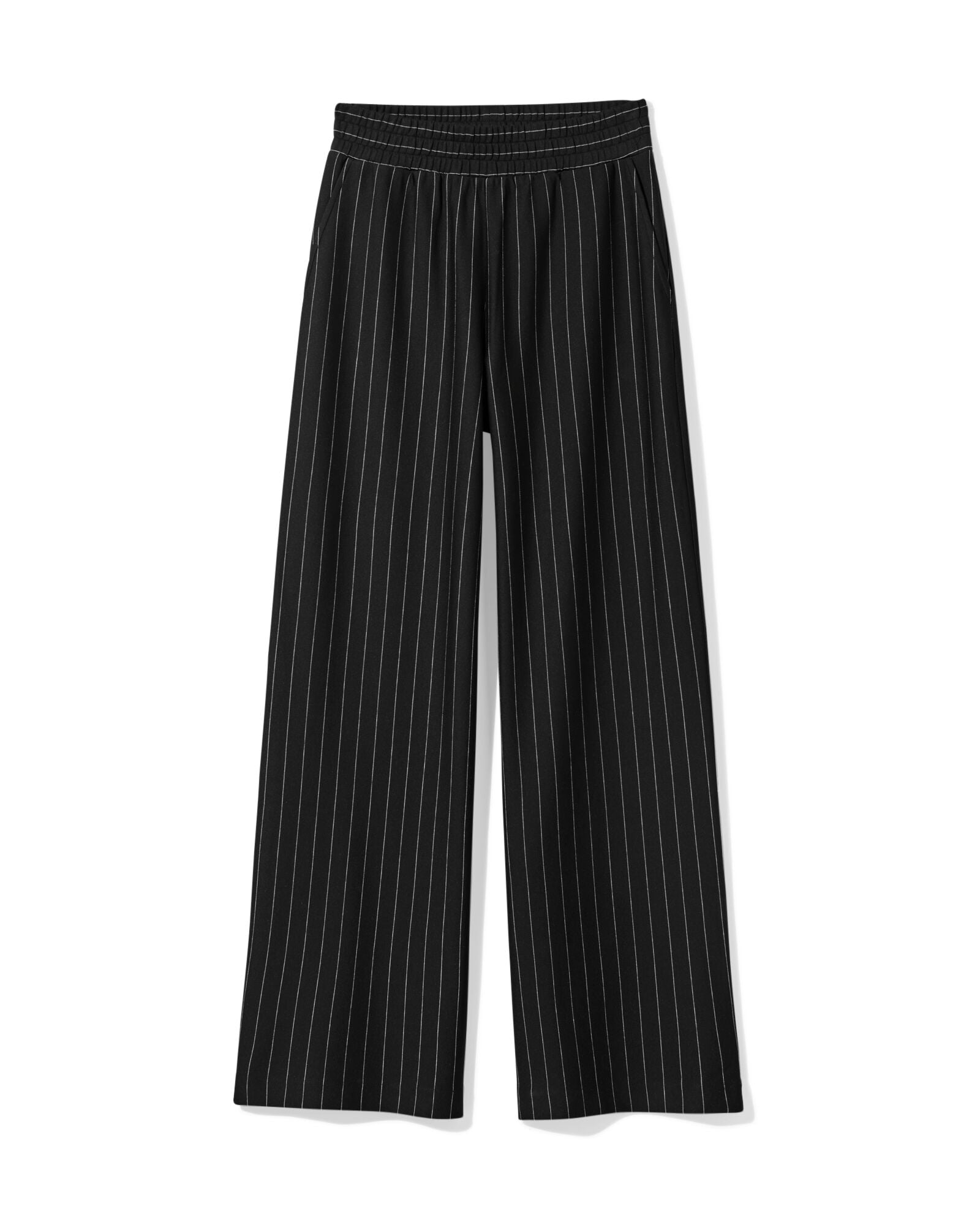 damesbroek Eva strepen zwart zwart - 36241180BLACK - HEMA