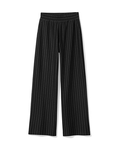 damesbroek Eva strepen zwart zwart - 36241180BLACK - HEMA