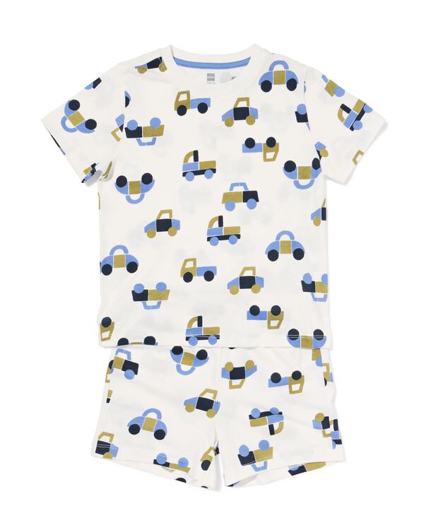 Kinder-Kurzpyjama Auto eierschalenfarben eierschalenfarben - 23001160OFFWHITE - HEMA