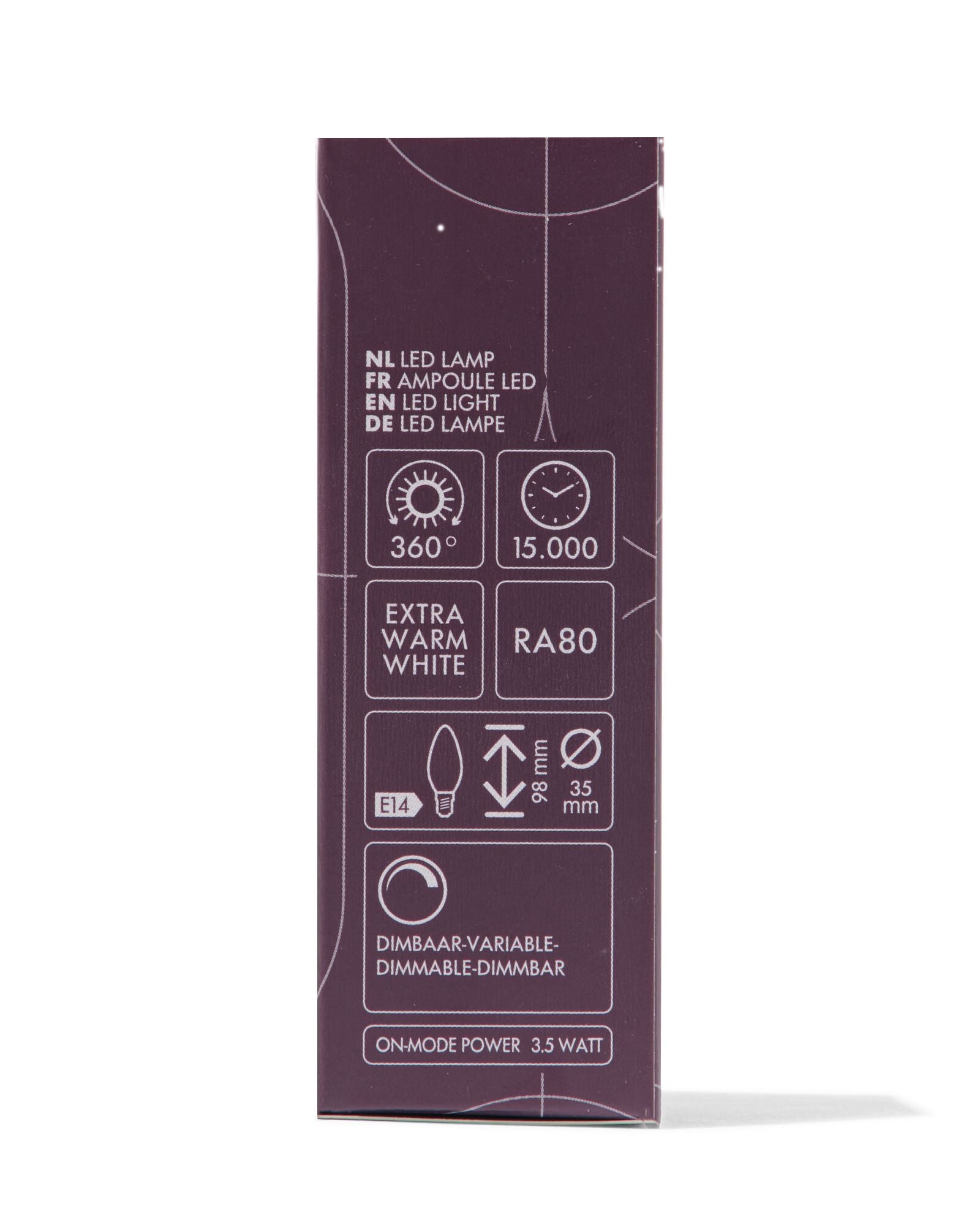 ampoule led flamme E14 3,5W 200lm - 20070057 - HEMA