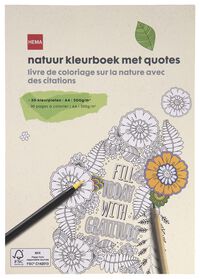 album à colorier nature avec citations A4 - 60720070 - HEMA