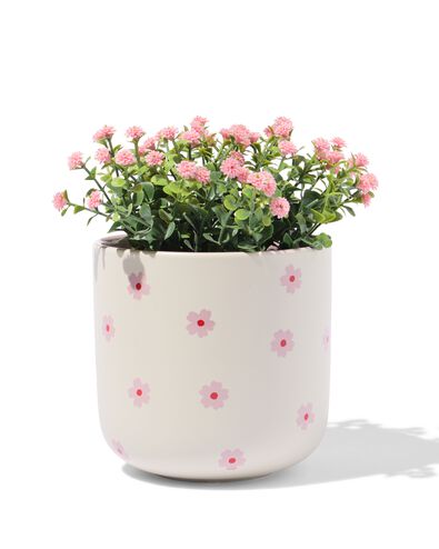 kunstplant ⌀10x10cm rechtop bloemetjes - 41326001 - HEMA