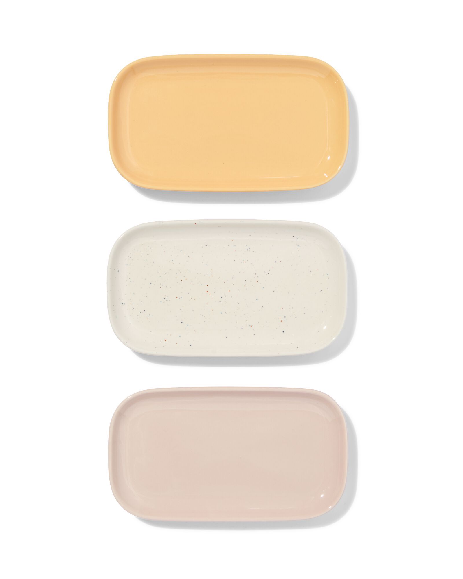 plats de service 17x9cm c&eacute;ramique - 3 pi&egrave;ces - 41800433 - HEMA