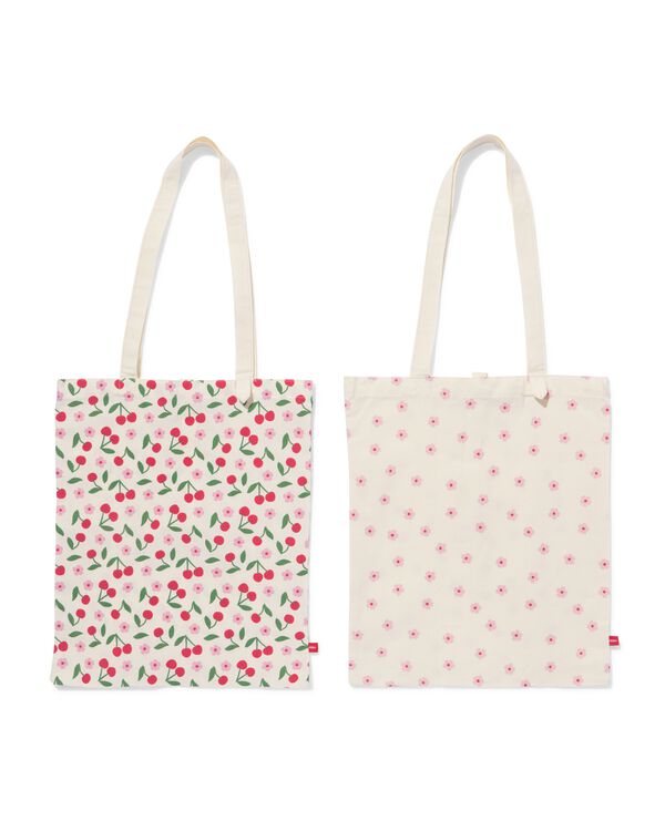 sac en toile 42x36cm enroulable flora - 61104521 - HEMA