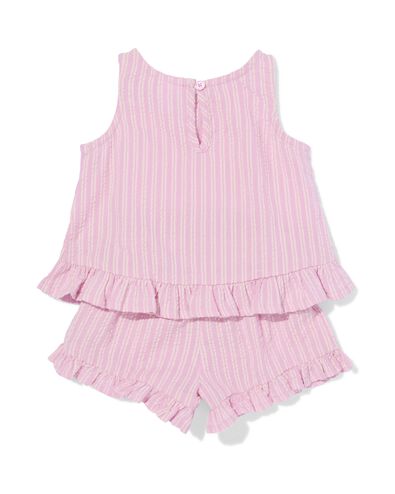 babykledingset seersucker strepen roze roze - 33078270PINK - HEMA