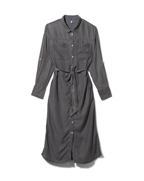 Damen-Kleid Ilana mittelgrau S - 36200556 - HEMA
