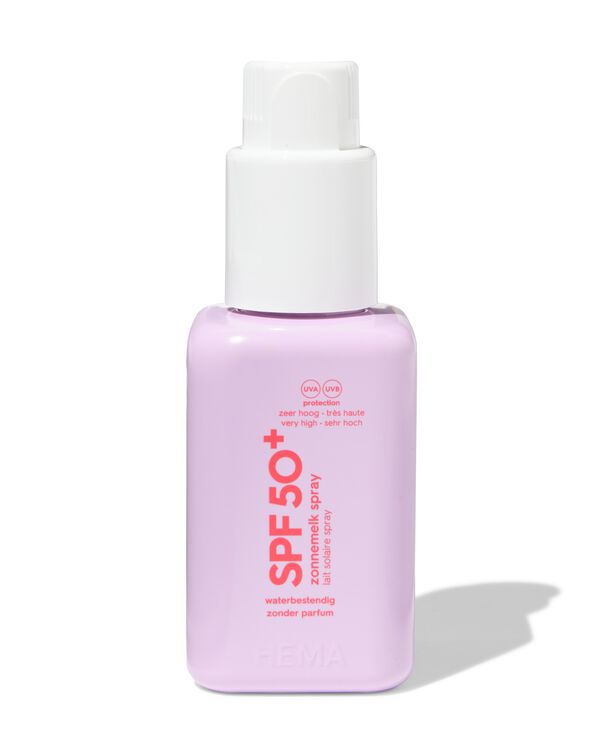 mini zonnespray gevoelige huid SPF 50+ 100ml - 11640031 - HEMA