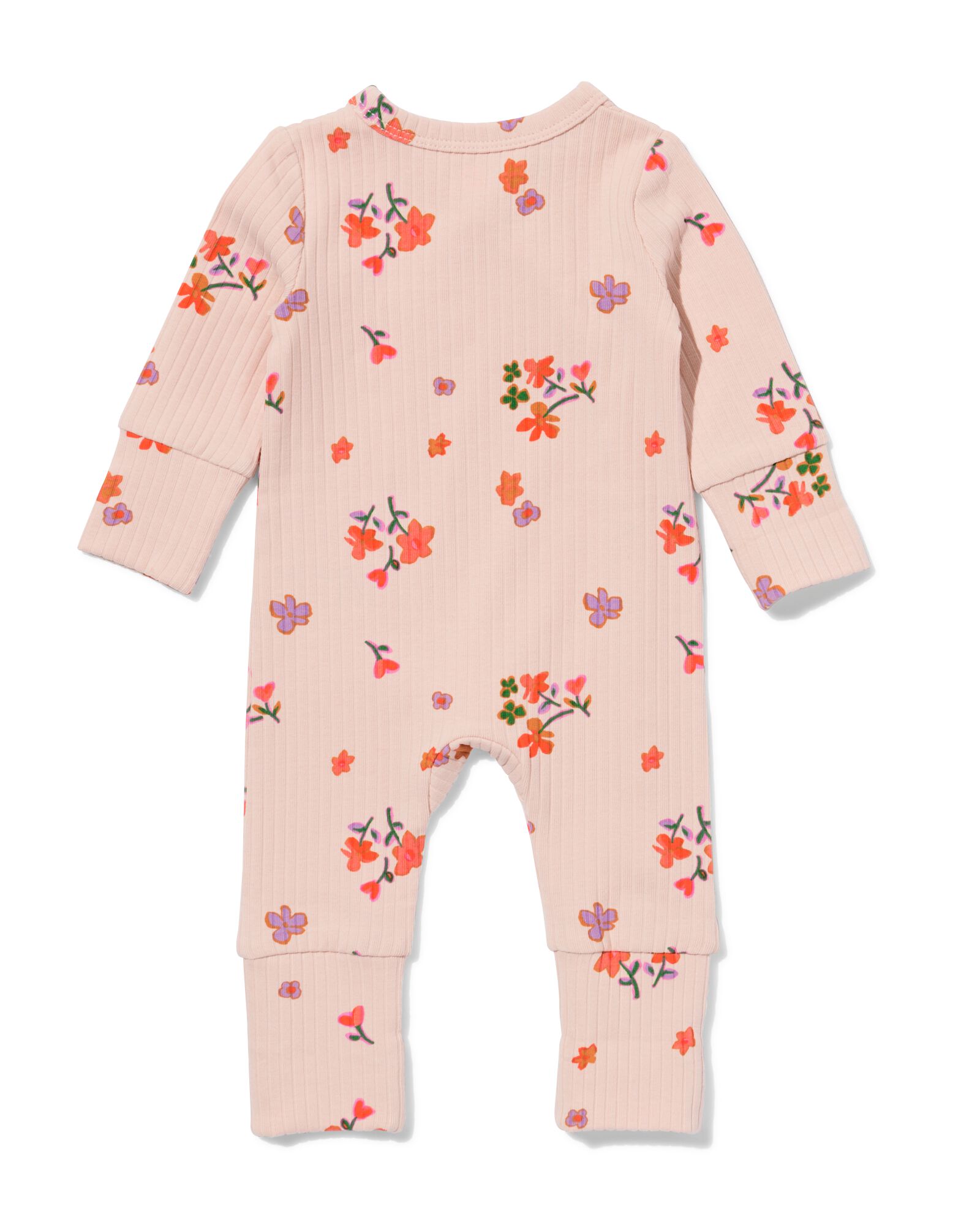 newborn meegroei boxpakje LENZING&trade; ECOVERO&trade; rib bloemen lichtroze - 33429020LIGHTPINK - HEMA