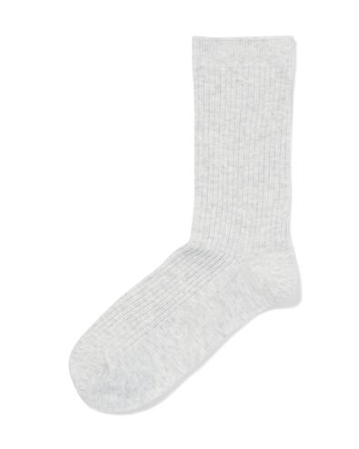chaussettes c&ocirc;tel&eacute;es femme gris clair - 4290455LIGHTGREY - HEMA