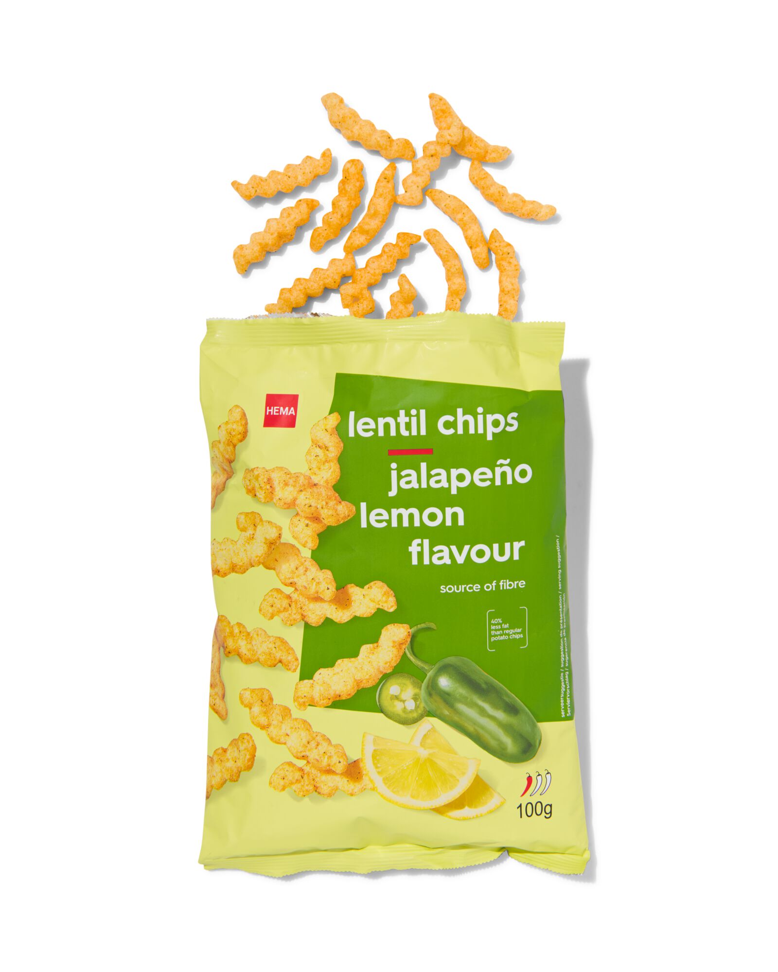 chips de lentilles au jalape&ntilde;o et au citron 100g - 10640011 - HEMA