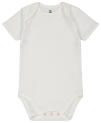 4er-Pack Baby-Bodys, Baumwolle weiß - 1000023847 - HEMA