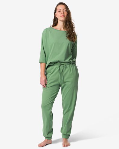 Damen-Pyjamahose aus Jersey gr&uuml;n gr&uuml;n - 23400955GREEN - HEMA