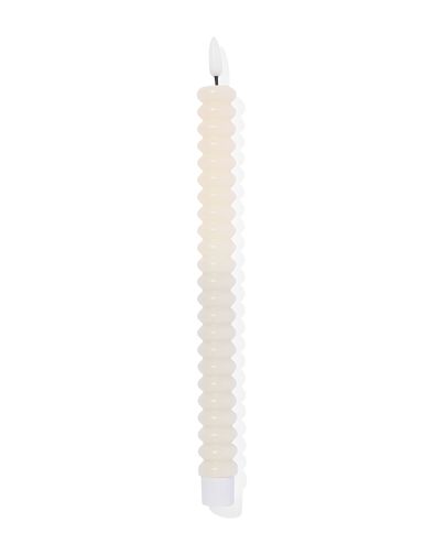 bougie LED &Oslash; 2,5 x 29 cm nervur&eacute;e ivoire - 13550108 - HEMA