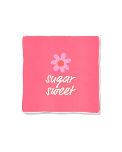 carreau 10x10 cm c&eacute;ramique fleur "sugar sweet" rose - 61100288 - HEMA