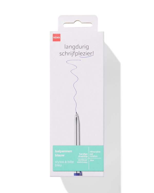 stylos bille encre bleue - 24 pi&egrave;ces - 14400618 - HEMA