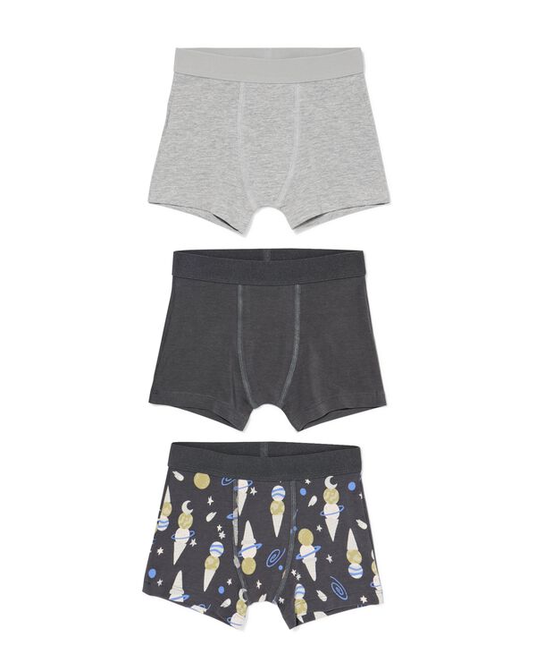 boxers enfant glaces - lot de 3 anthracite - 19203360ANTHRACITE - HEMA