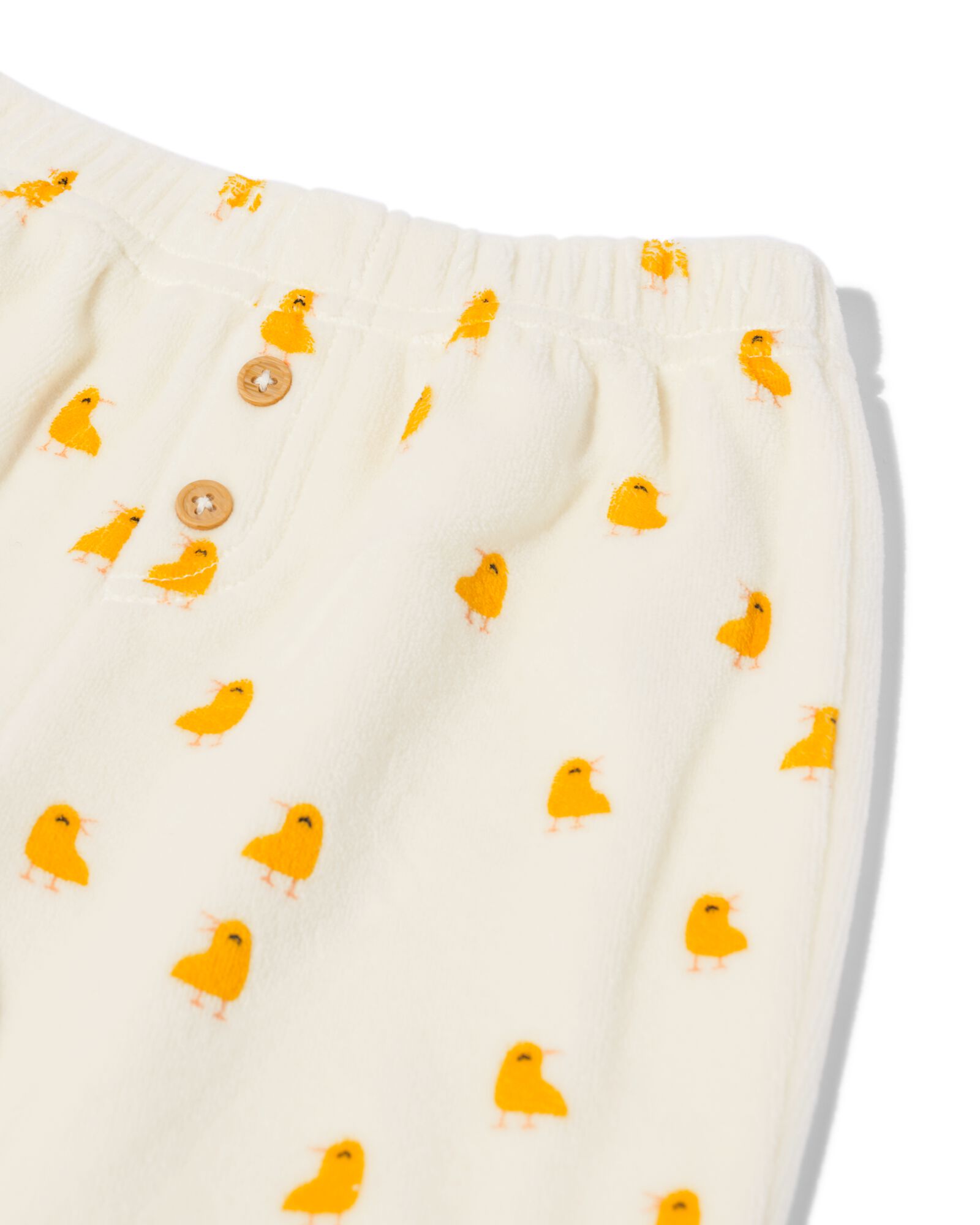 Ensemble de v&ecirc;tements pour nouveau-n&eacute; pull velours et pantalon canards blanc cass&eacute; - 33401820OFFWHITE - HEMA