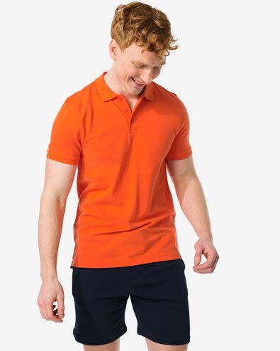 Herren-Poloshirt, Piqué orange XXL - 2107484 - HEMA
