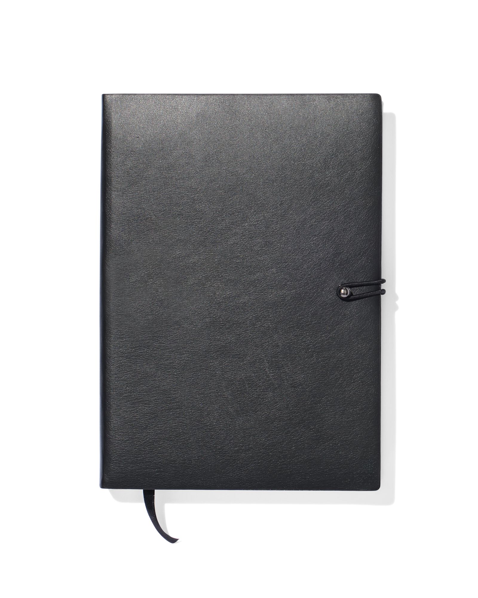 carnet lign&eacute; PU noir A5 - 14100140 - HEMA