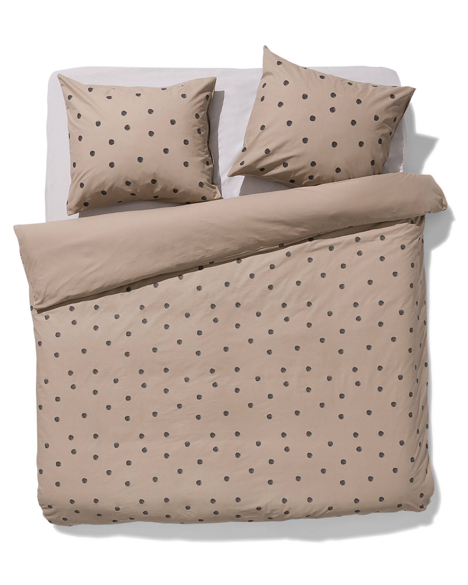 Bettw&auml;sche, Soft Cotton, Baumwolle, Punkte sand - 1000025692 - HEMA