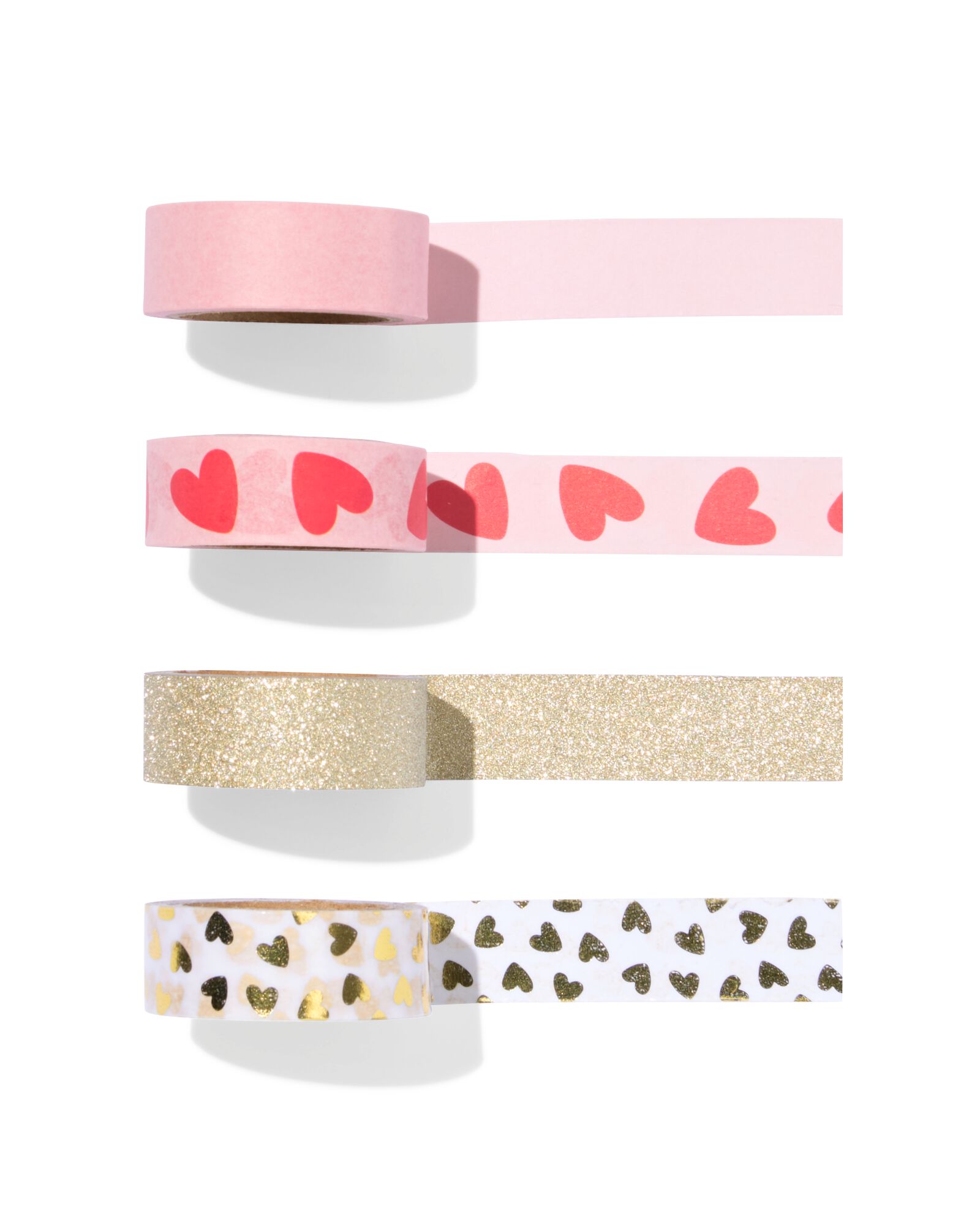 washi tape hart - 4 stuks - 14793285 - HEMA