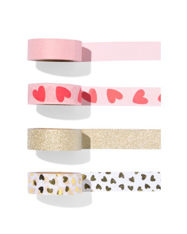 washi tape coeur - 4 pi&egrave;ces - 14793285 - HEMA