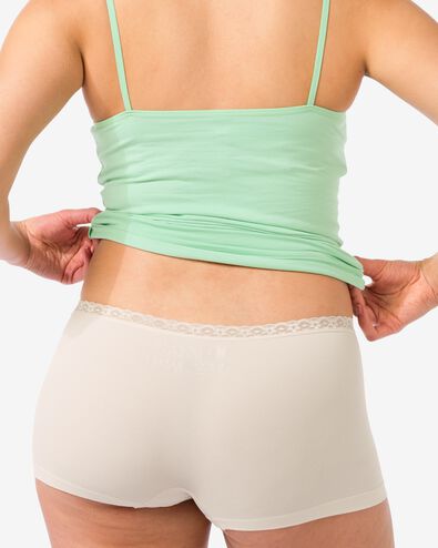 boxer femme sans coutures microfibre avec dentelle rose p&acirc;le - 19640830LIGHTPINK - HEMA