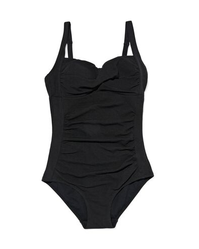 dames badpak control zwart zwart - 1000030426 - HEMA