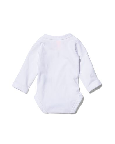 body crois&eacute; en coton biologique stretch - 2 pi&egrave;ces blanc blanc - 1000005362 - HEMA