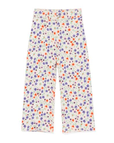 Kinderhose, Wide-Fit, Blumen eierschalenfarben - 30844602OFFWHITE - HEMA