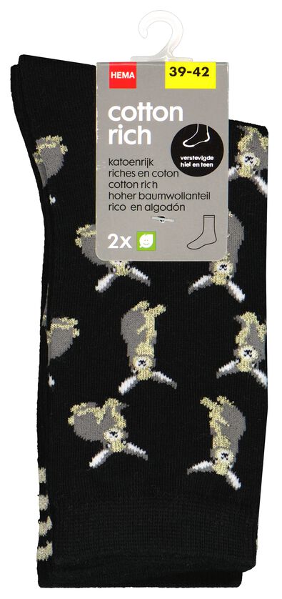 dames sokken met katoen - 2 paar - 4260316 - HEMA
