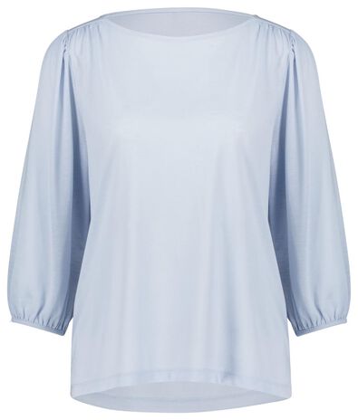 t-shirt femme bleu clair - 1000024818 - HEMA