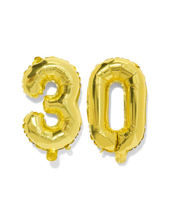 Folienballon Zahl 30 60 cm Gold - 14260018 - HEMA
