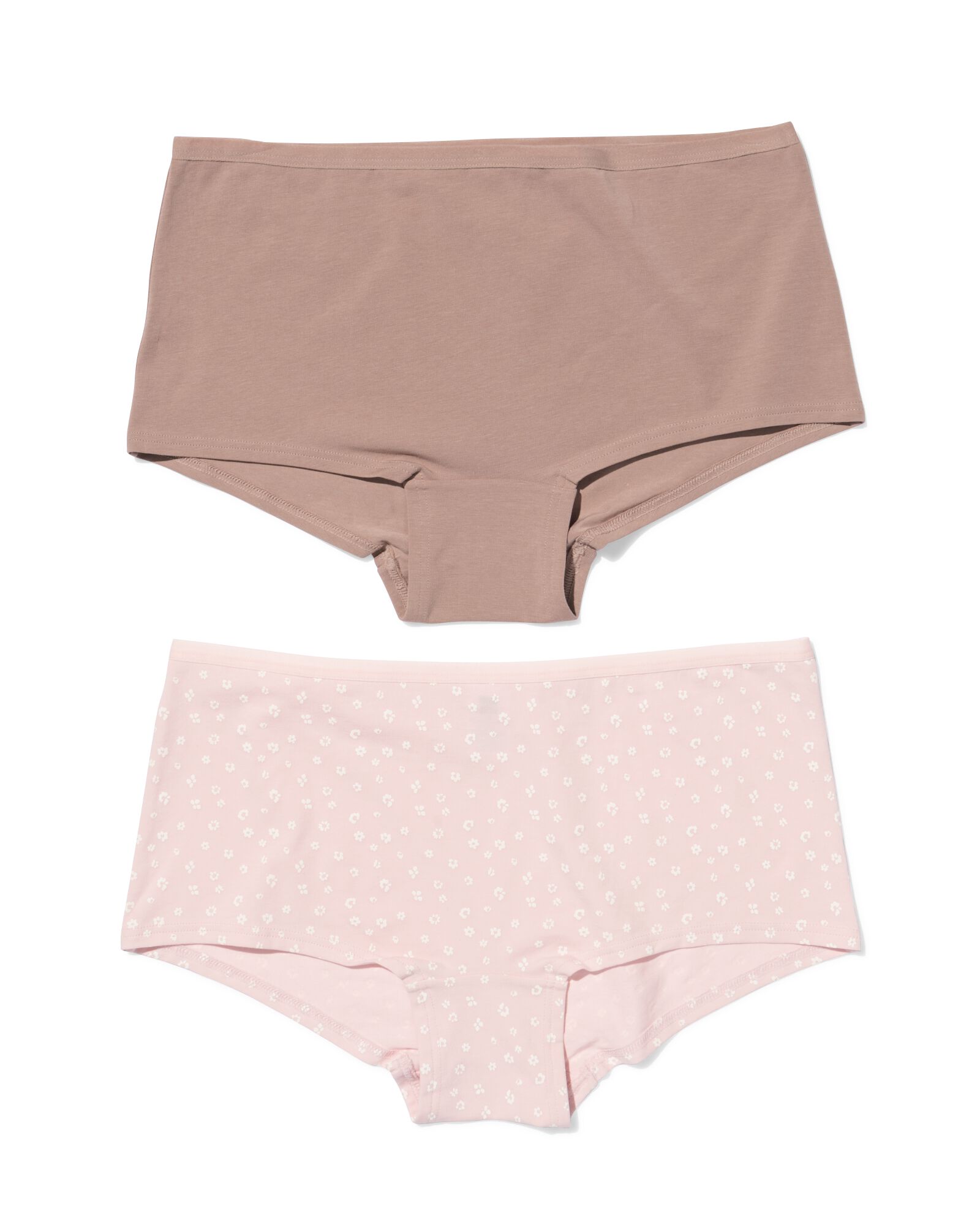 boxers femme coton fleurs - lot de 2 rose p&acirc;le rose p&acirc;le - 19602254LIGHTPINK - HEMA
