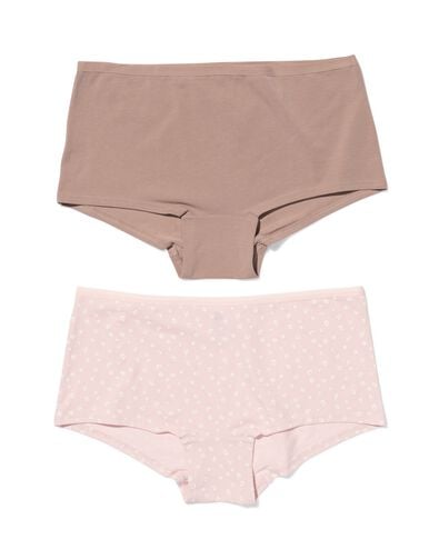 boxers femme coton fleurs - lot de 2 rose p&acirc;le rose p&acirc;le - 19602254LIGHTPINK - HEMA