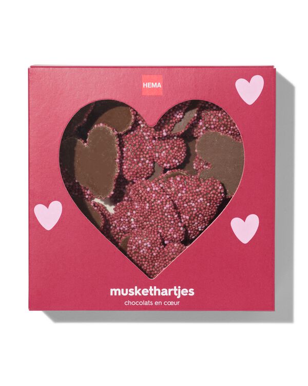 coeurs en chocolat aux granul&eacute;s de sucre 150g - 24162202 - HEMA