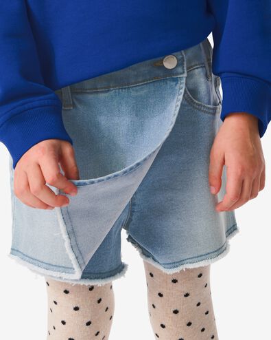 jupe-culotte en jean enfant bleu clair 110/116 - 30831762 - HEMA