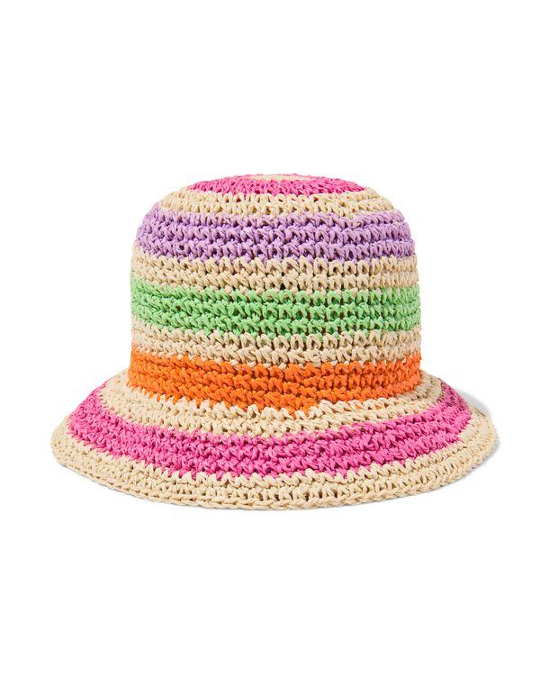 chapeau enfant paille rayures multi multi - 18400125MULTI - HEMA