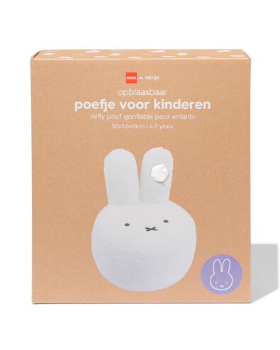 pouf enfant Miffy 56x56x60cm gonflable avec housse - 60410237 - HEMA