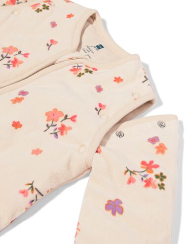 gigoteuse avec manches amovibles velours tog 3,0 fleurs beige beige - 33365050BEIGE - HEMA