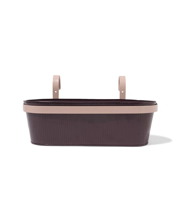 plantenbak balkon 40x13x21cm met haak paars - 41822238 - HEMA