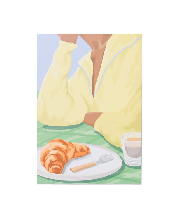 Poster, 21 x 30 cm, Croissant - 13620057 - HEMA