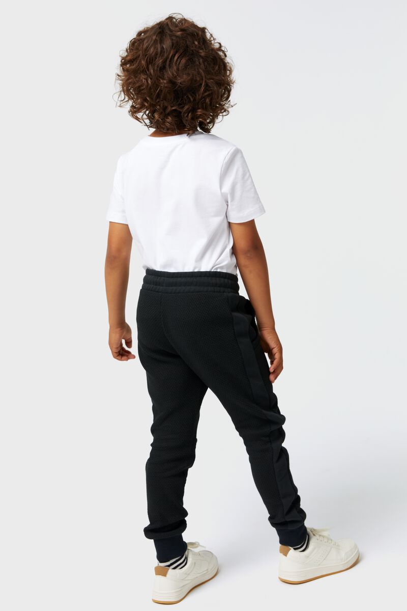 pantalon sweat enfant relief noir - 1000028128 - HEMA