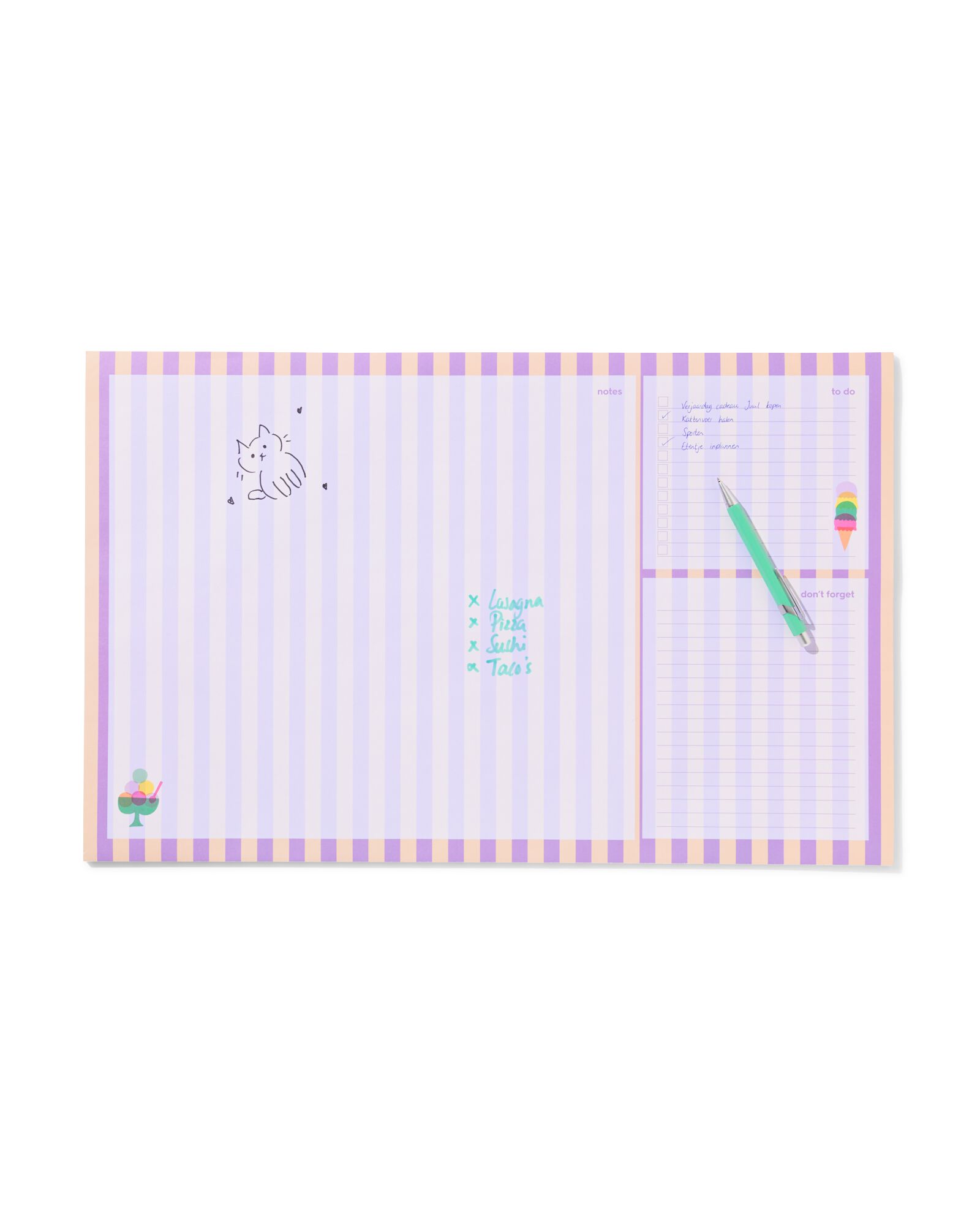 sous-main &agrave; rayures - 14144424 - HEMA