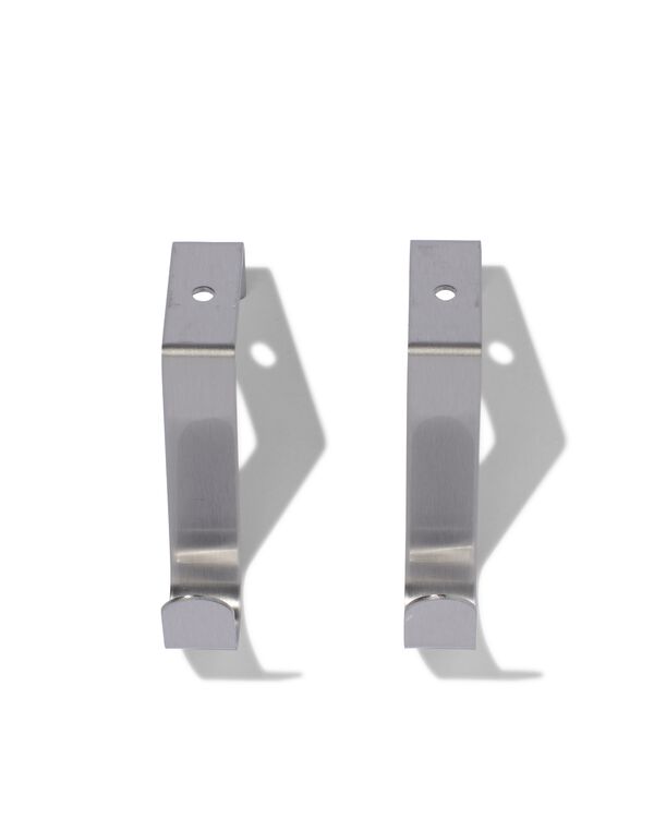 deurhaken rvs - 2 stuks - 80301252 - HEMA