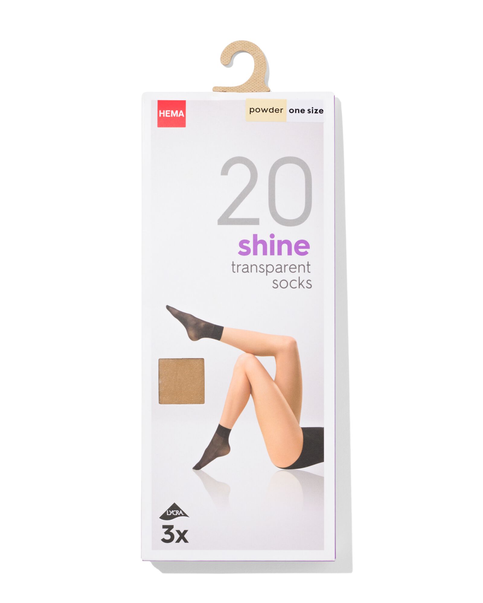 3&nbsp;paires de prot&egrave;ge-bas brillants 20&nbsp;deniers naturel - 1000000801 - HEMA