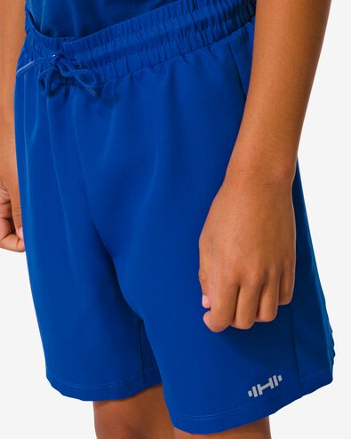 pantalon de sport court enfant bleu vif 110/116 - 36090379 - HEMA