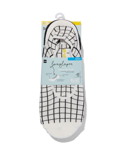 damesfooties met katoen - 5 paar zwart zwart - 4290365BLACK - HEMA